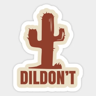 Cactus T-shirt Humor Sticker